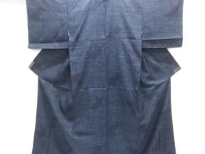 幾何学模様織り出し本場結城紬100亀甲着物(石下)